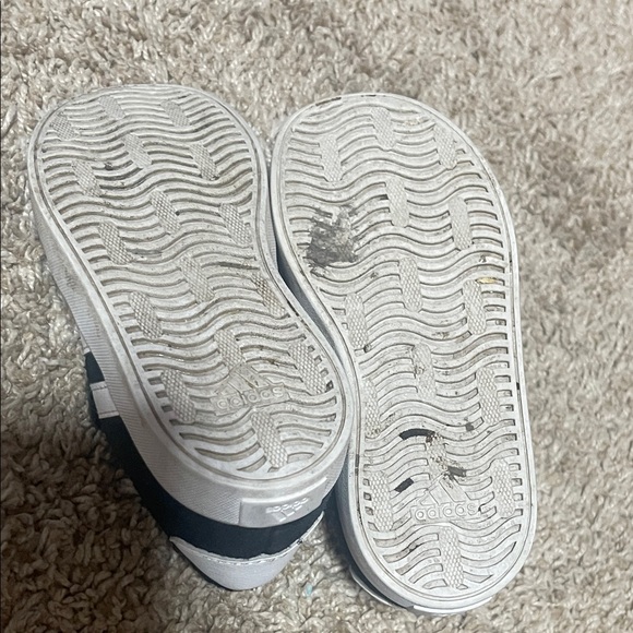 Adidas Kids Black and White Velcro Sneakers - Picture 5 of 6